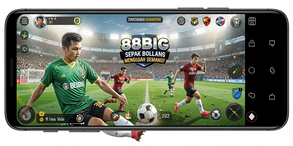 Gameplay seru 88BIG dengan laga sepak bola yang mendebarkan.