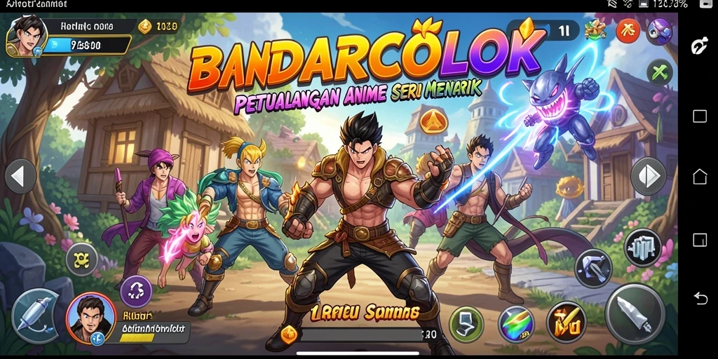Tampilan gameplay BANDARCOLOK yang penuh warna dan menarik.