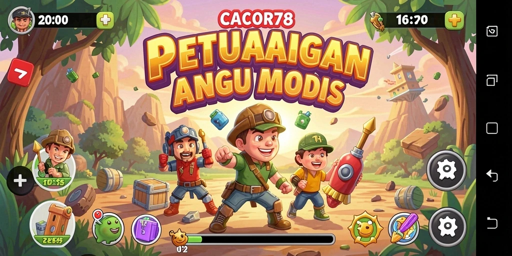 Gameplay seru dan penuh warna dalam CACOR78.