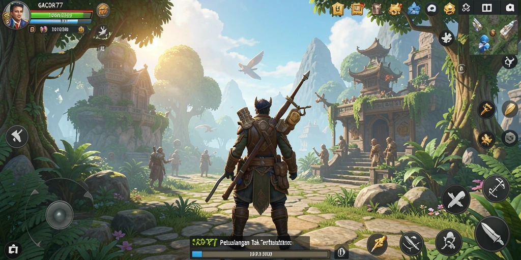 Tampilan gameplay GACOR77 yang memukau dalam dunia terbuka.