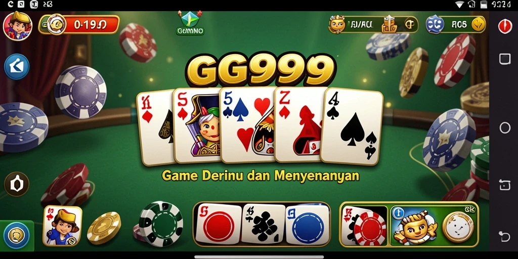 Screenshot utama GG999 menampilkan gameplay Domino yang seru.