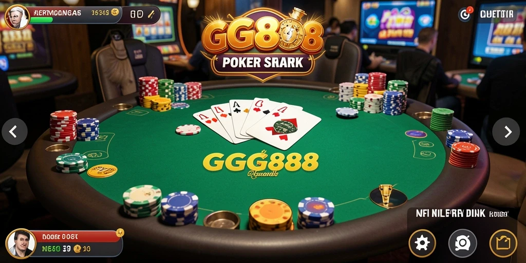 Tampilan screenshot utama GGG888 dengan gameplay seru poker.