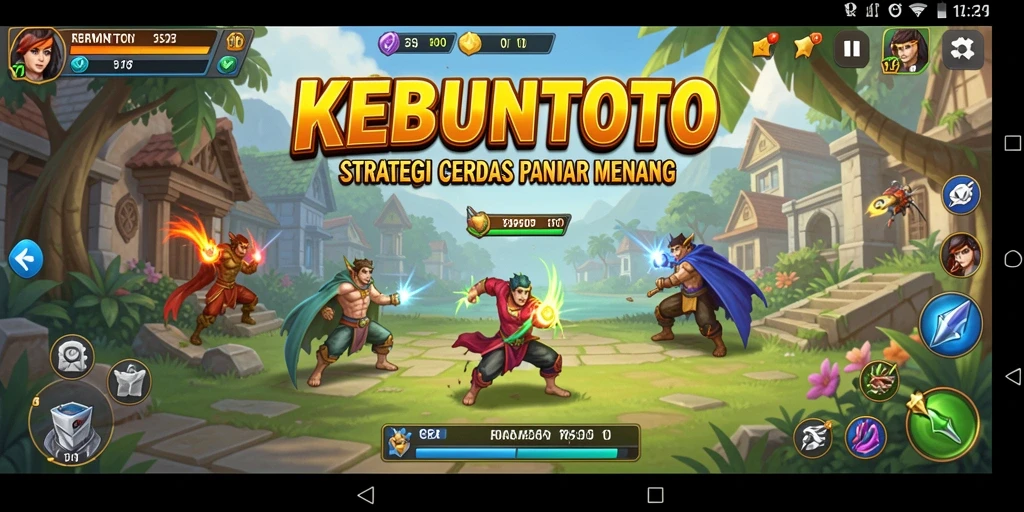 Tampilan gameplay KEBUNTOTO yang penuh strategi dan taktik.