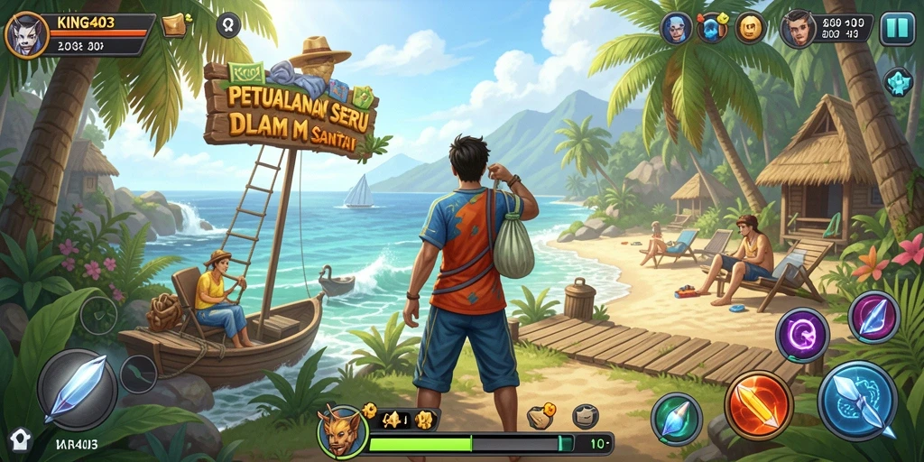 Tampilan menarik dari gameplay KING403 yang penuh warna.