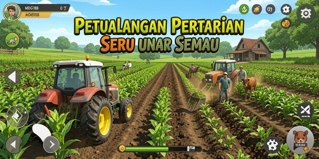 Tampilan gameplay menarik dari MDG188 saat bercocok tanam.