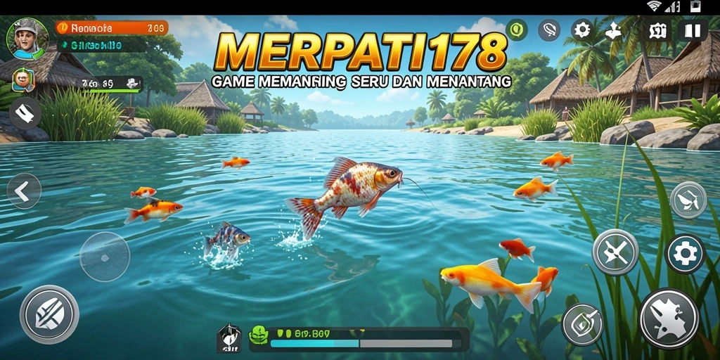 Tampilan gameplay seru dalam MERPATI178 saat memancing.
