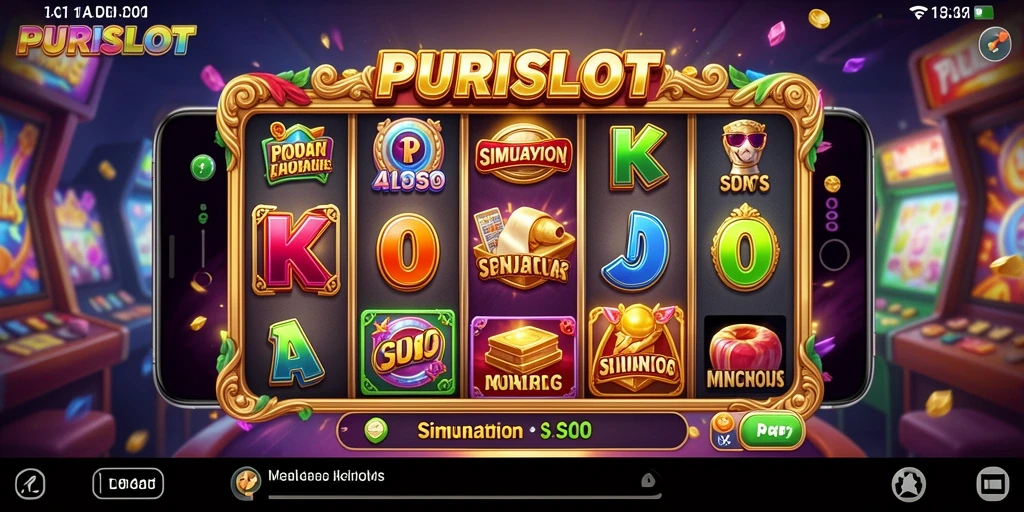Tampilan gameplay menarik dari permainan slot PURISLOT.