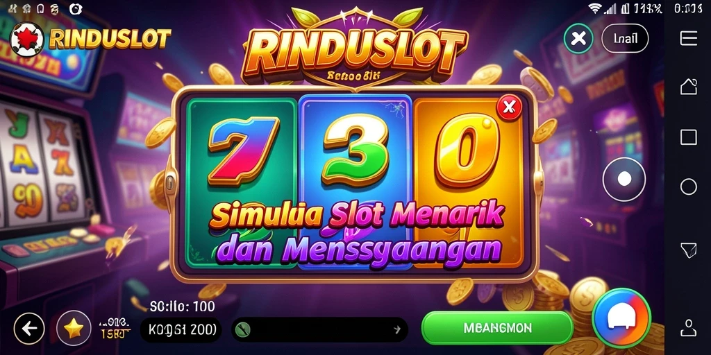 Tampilan gameplay RINDUSLOT yang menarik dan menantang.