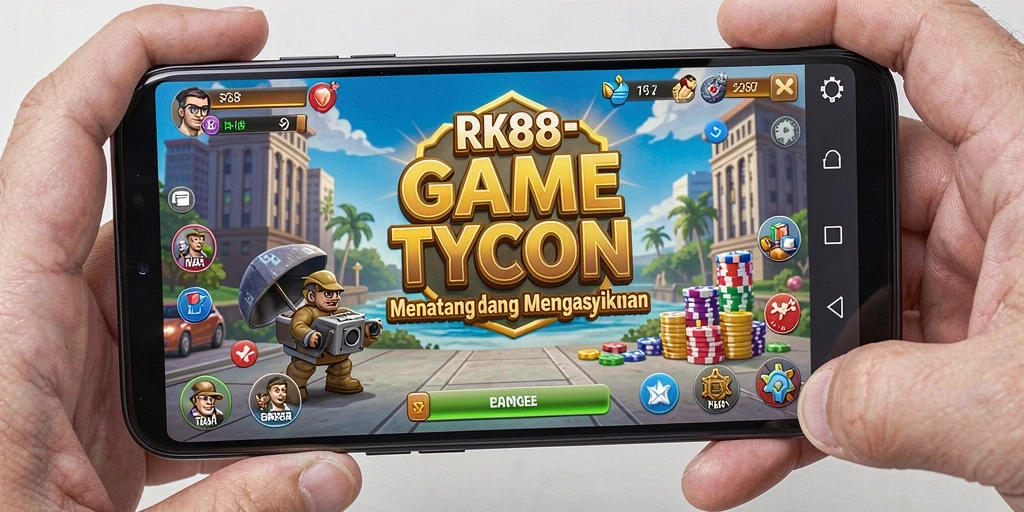 Tangkapan layar gameplay RK88 yang menampilkan strategi Tycoon yang seru.
