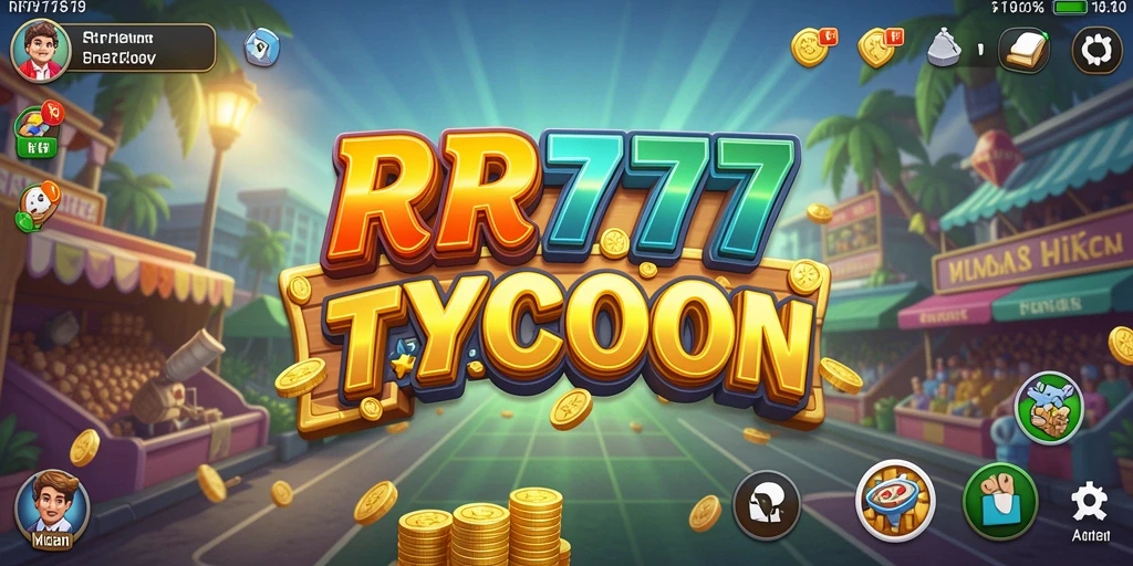 Tangkapan layar utama RR777 menunjukkan gameplay yang menarik dalam pengelolaan bisnis Tycoon.