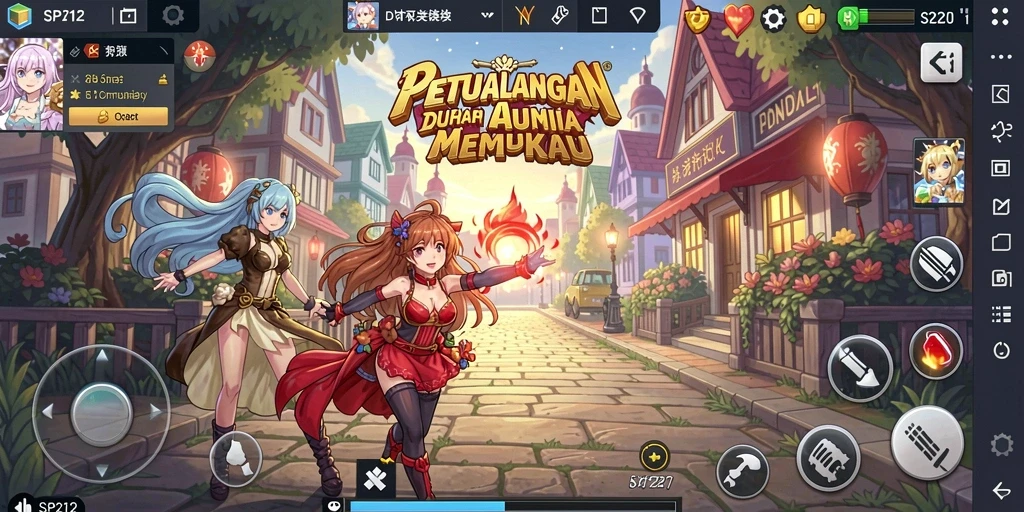 Tampilan gameplay SP212 yang menampilkan aksi karakter anime.