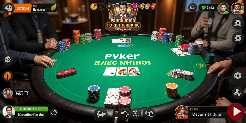 Tampilan gameplay SVIP4 yang menarik dan mendebarkan dalam permainan Poker.