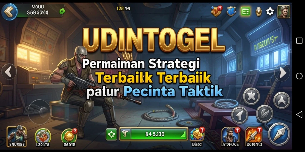 Tangkapan layar utama UDINTOGEL menampilkan gameplay Strategi yang mendebarkan.