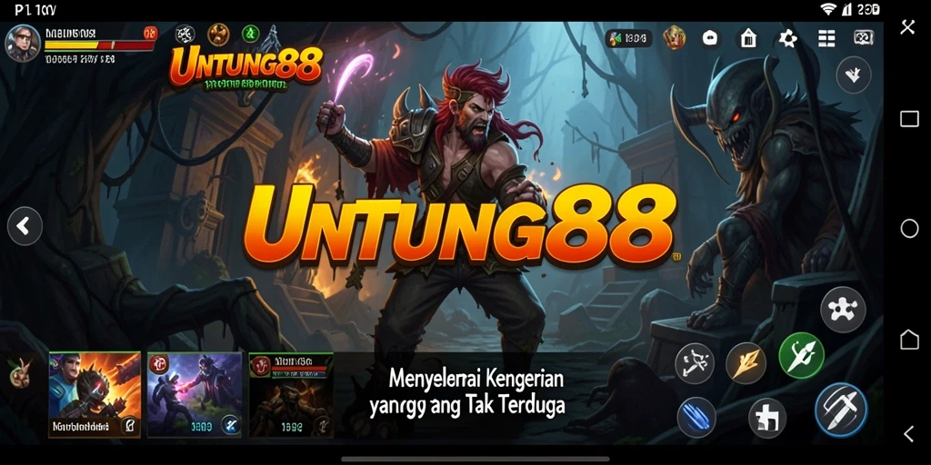 Tampilan gameplay UNTUNG88 dengan atmosfer Horror yang mencekam.
